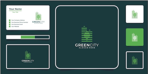 Green house logo real estate template minimalist outline symbol for environmentally friendly buildi