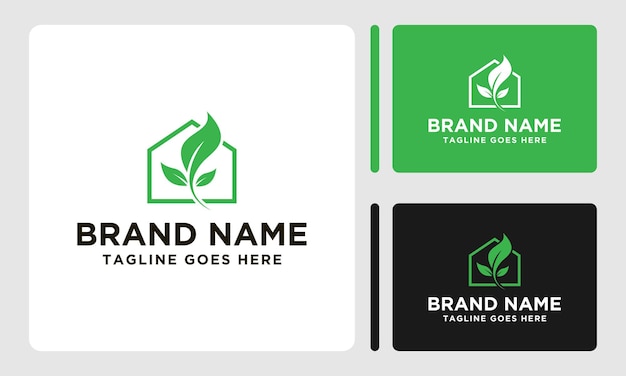 Green House Logo Template Design Vector Illustration