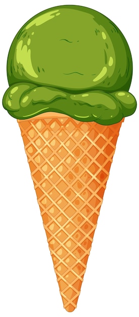 Green Ice Cream Cone Delight