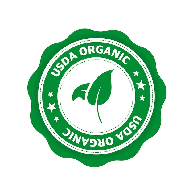 Green icon Logo icon label Organic bio eco symbol Natural product Vegetarian healthy food