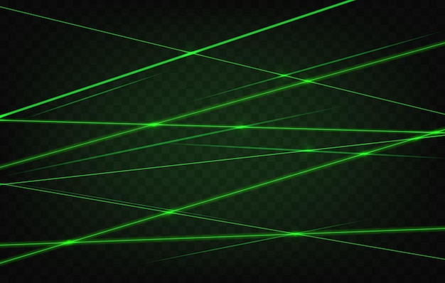 Green laser beams and lights realistic background