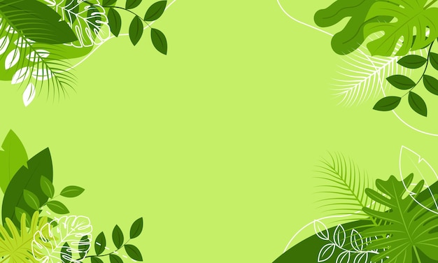 green leaf background illustration background