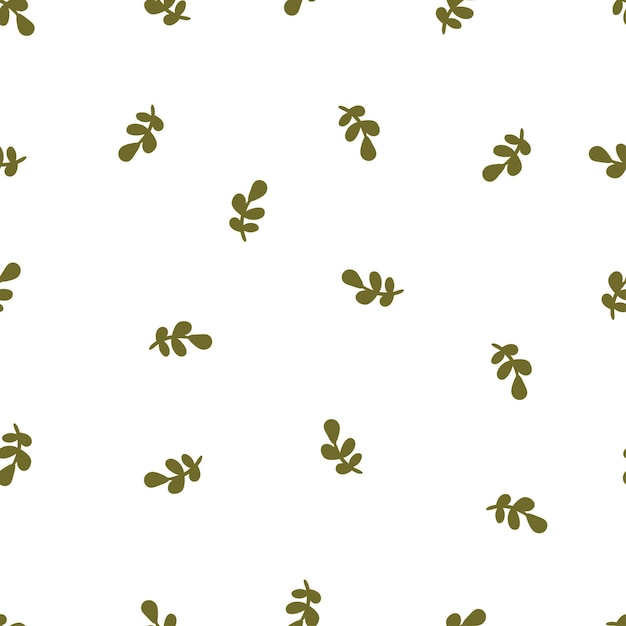 Green leaf branch spring vector seamless pattern Texture for fabric textile wrapping paper