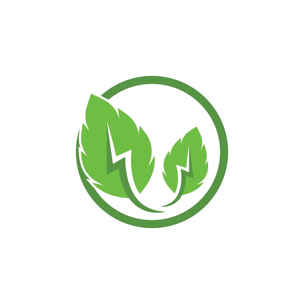 Green leaf ecology nature element vector icon of go green design