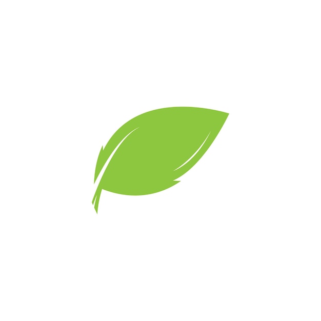 Green leaf ecology nature element vector icon