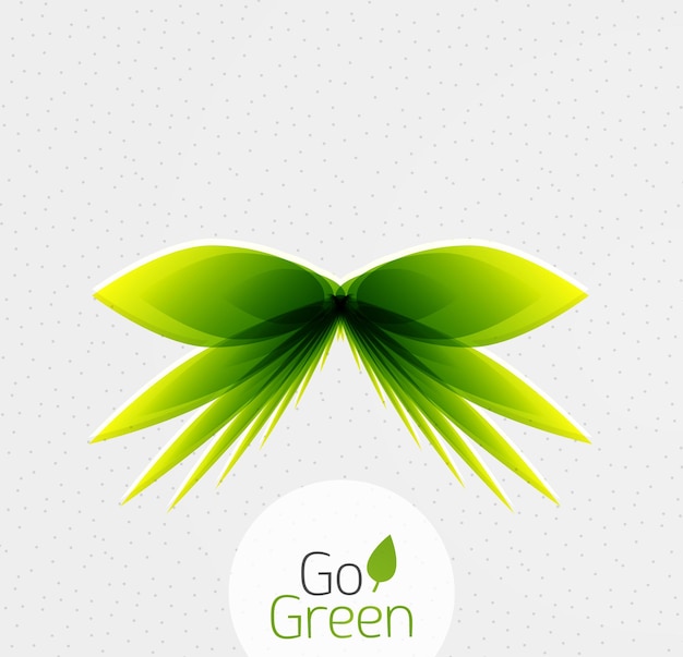 Green leaf icon concept