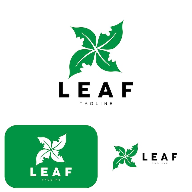 Green Leaf Logo Ecology Natural Plant Vector Nature Design Illustration Template Icon