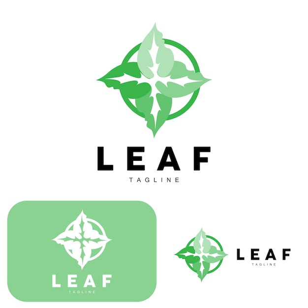 Green Leaf Logo Ecology Natural Plant Vector Nature Design Illustration Template Icon