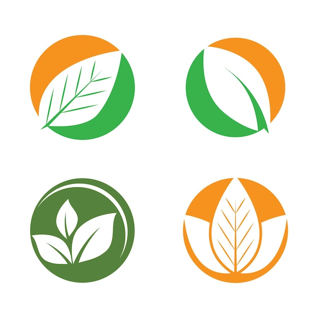 Green leaf logo ecology nature element vector icon