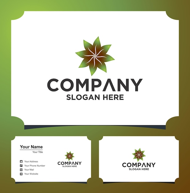 green leaf logo premium