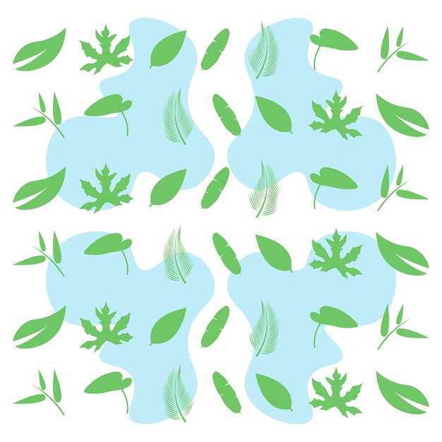 Green Leaf Pattern Design Illustration Graphic