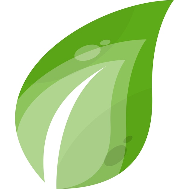 green leaf vector logo