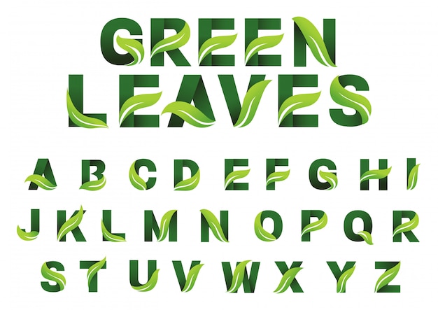  green leaves alphabet