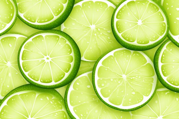 Green Lime Slices Wallpaper