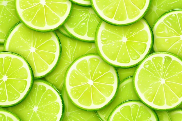 Green Lime Slices Wallpaper