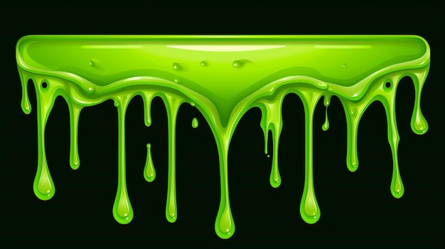 Vector green liquid on a black background