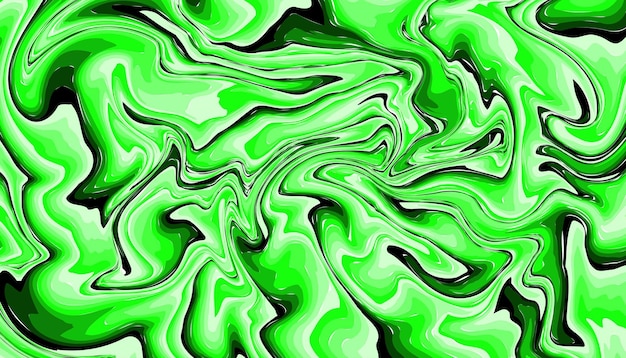 Green liquid marble background texture