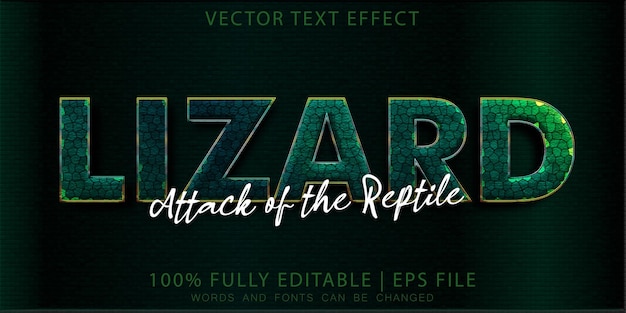 Green Lizard Villain Heroes Movie Premium Text Effect