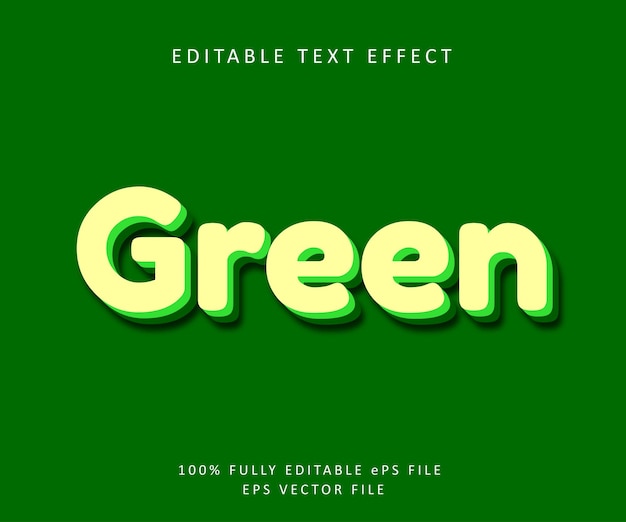 Green logo editable text effect