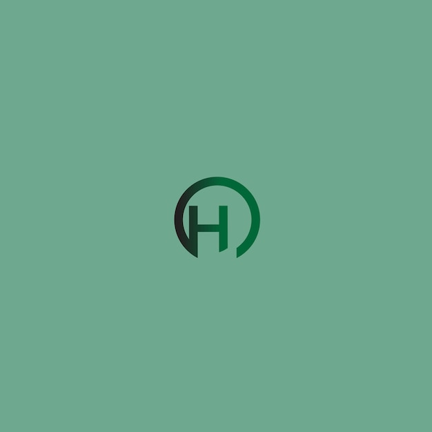 a green logo with a h on it