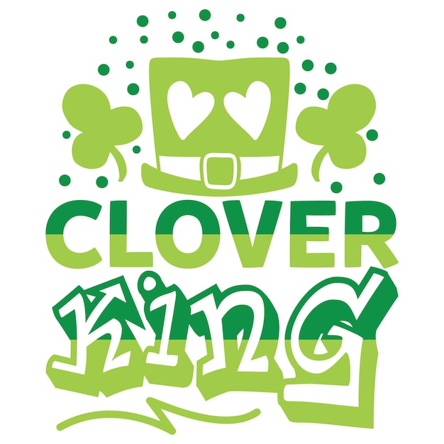 Vector a green logo with the word clover king on it