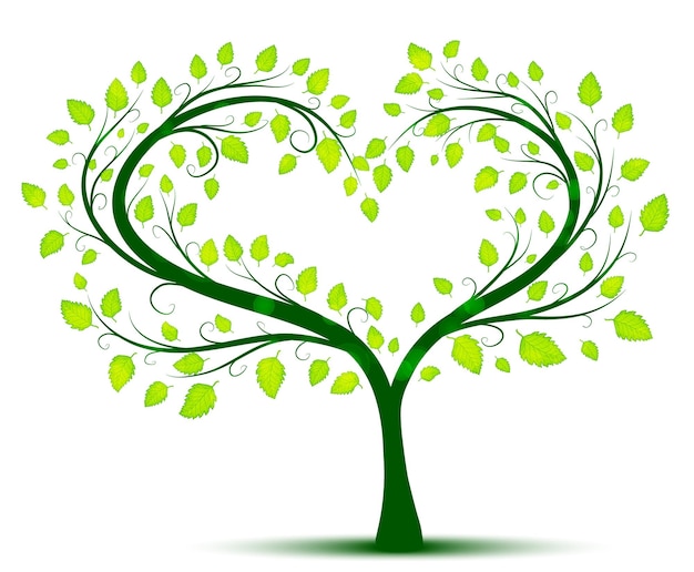 Green love tree