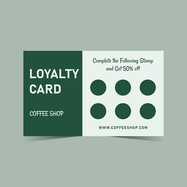 green loyalty card design Gift Card Design