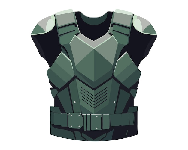 Green military bulletproof vest for protection from bullets