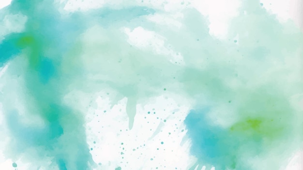 Green Mint Tosca Splash Splat Stain Dirty Texture Backgrund Watercolor Painting Vector Illustration