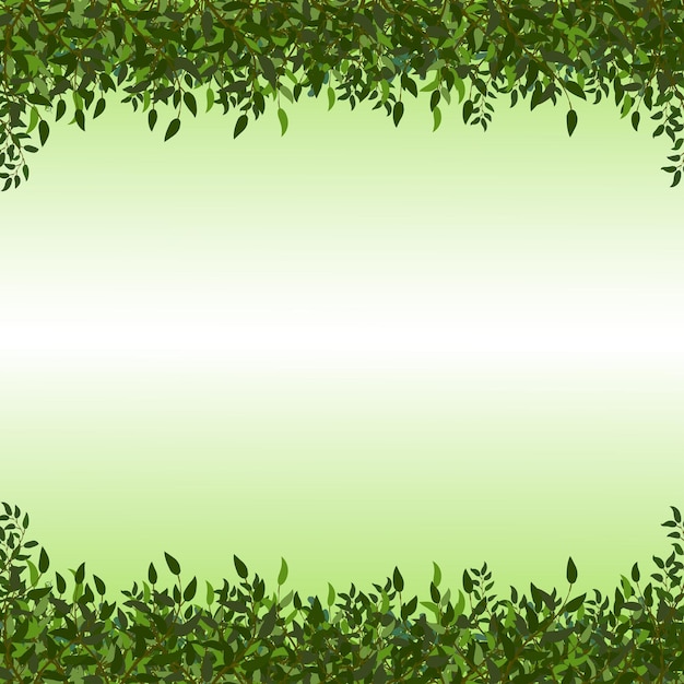 Green modern background with leaves