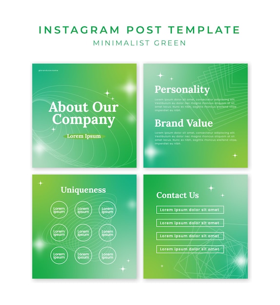 Green Modern Minimalist Elegant Aesthetic Social Media Design