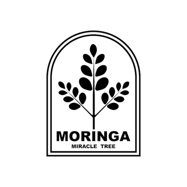 green moringa leaf logo concept design vector illustration icon template with a modern concept