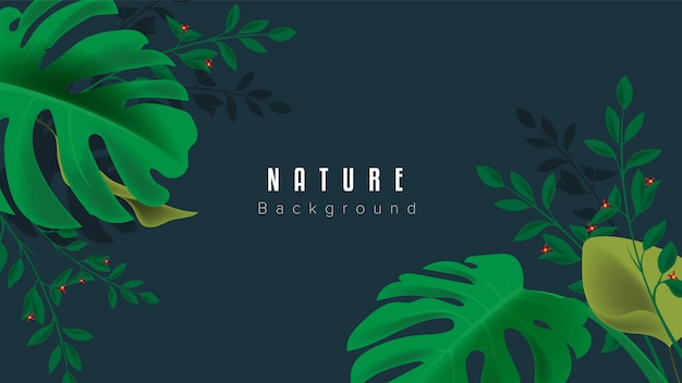 Green nature background premium 