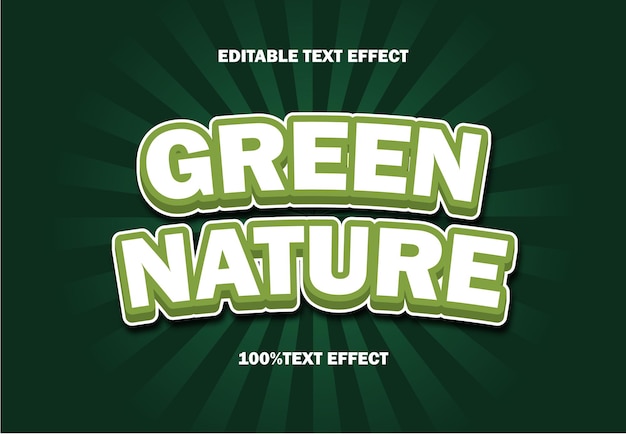 Green nature editable text effect