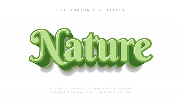 Green Nature Handwriting Text Style Font Effect