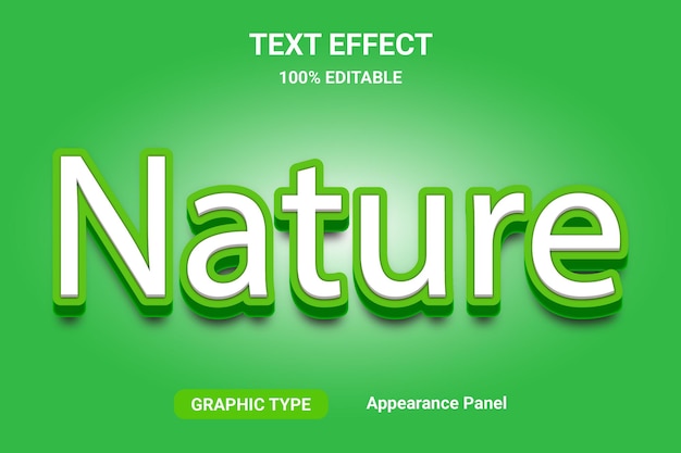 green nature text effects