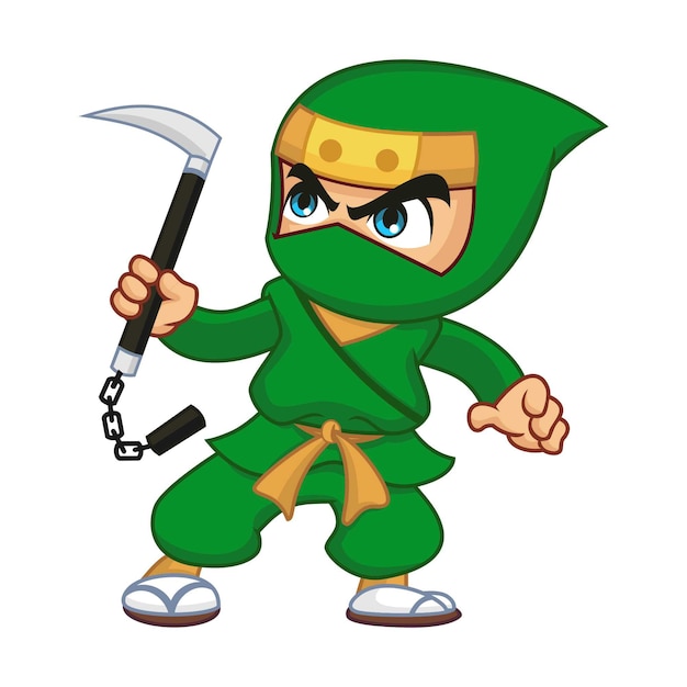 Green Ninja With Kusarigama