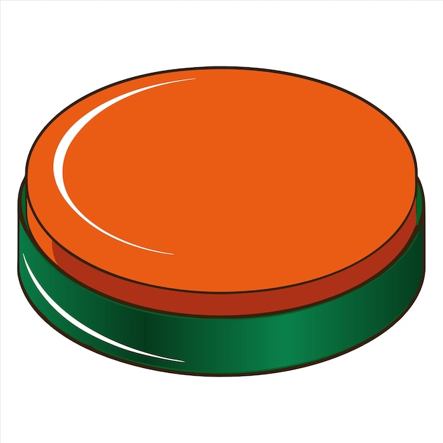 a green and orange box with a green lid that says quot the top quot