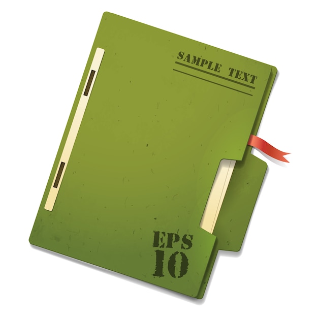 Green paper file,