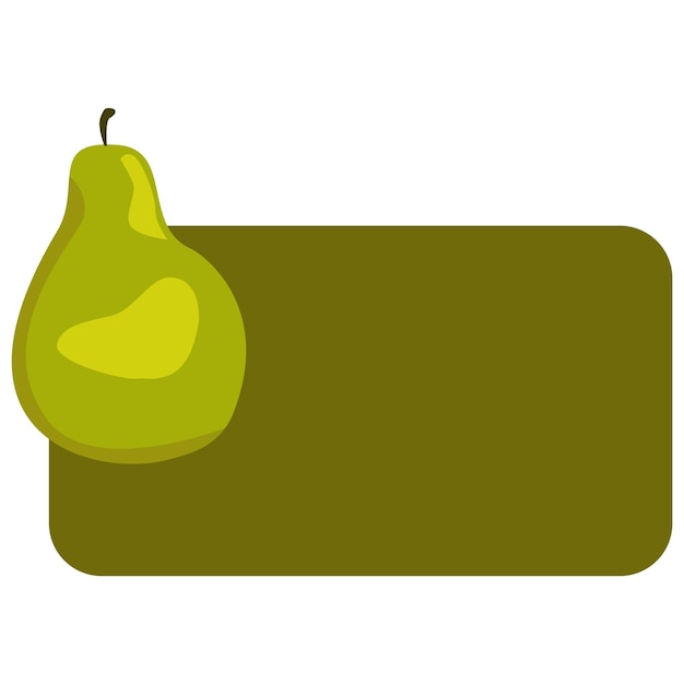 Green pear vector illustration flat style EPS10