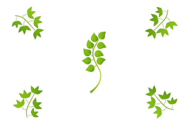 Vector a green plant with green leaves leafs plant ecology icon