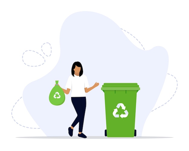 Green Recycle Lifestyle Vector Illustration