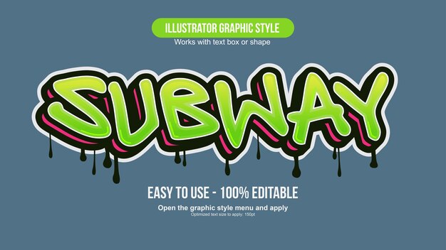 Green and Red Modern Graffiti Text Effect