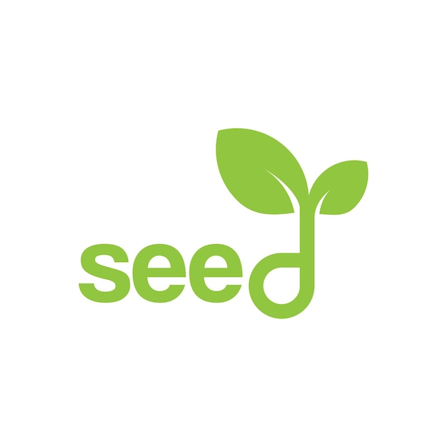 Green seed logo illustration