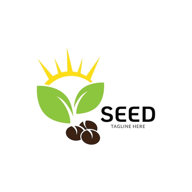 green seed logo type illustration.