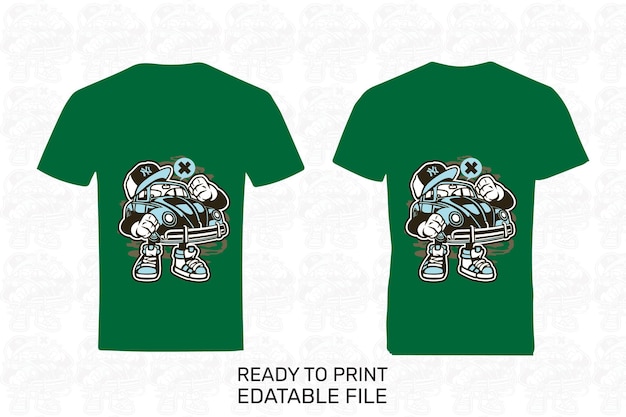 Green shirt that says ready to print on it