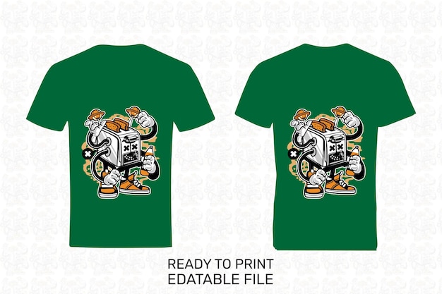 Green shirt with the words ready to print on it