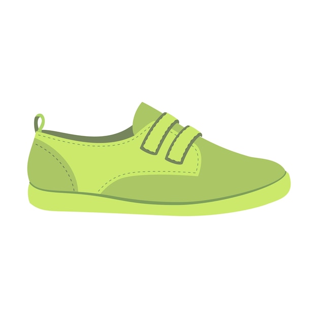 Green shoe icon Flat illustration of green shoe vector icon for web design