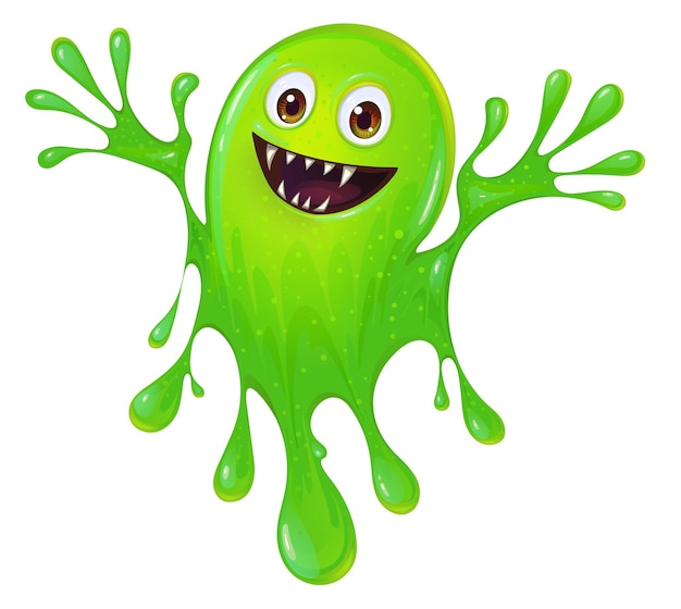 Green slime monster,Halloween detail.