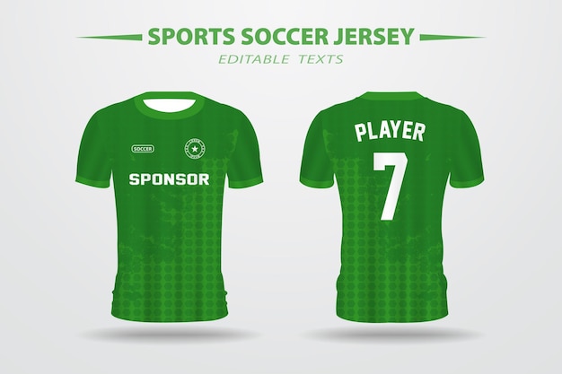 Green Soccer Football Jersey Design and Template